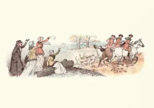 Waving farewell to the hunt, 19th Century Waving farewell to the hunt, 19th Century