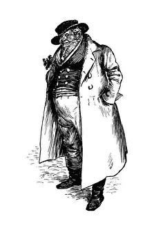 Weather-beaten coachman with holly in his button-hole Weather-beaten coachman with holly in his button-hole