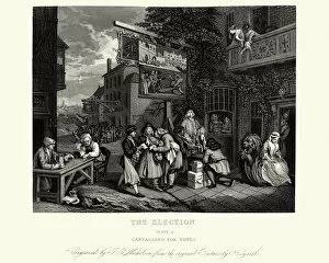 William Hogarth Four Humours of an Election Canvassing for Votes