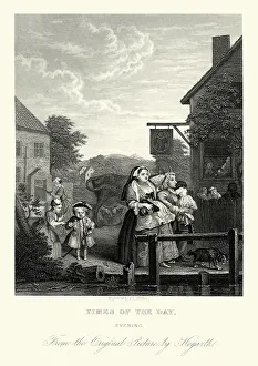 William Hogarth Four Times of the Day - Evening William Hogarth Four Times of the Day - Evening