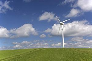 Wind turbine on a green field, Frankenwald, Steinbach am Wald, Upper Franconia, Bavaria, Germany Wind turbine on a green field, Frankenwald, Steinbach am Wald, Upper Franconia, Bavaria, Germany
