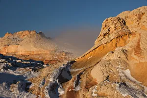 Winter fog and geological formations found at Vermillion Cliffs National Monument Winter fog and geological formations found at Vermillion Cliffs National Monument