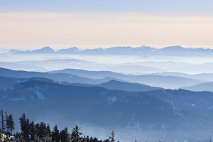 Winter panoramic view to Mala Fatra National Park, Slovakia, from Mount Lysa Hora Winter panoramic view to Mala Fatra National Park, Slovakia, from Mount Lysa Hora