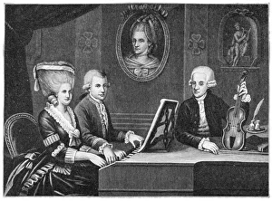 Wolfgang Amadeus Mozart portrait as 25 year old man with family Wolfgang Amadeus Mozart portrait as 25 year old man with family