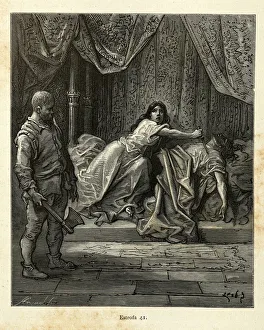 Woman stabbing man with a dagger, Orlando Furioso Woman stabbing man with a dagger, Orlando Furioso