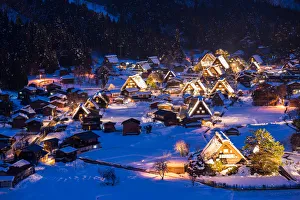 World Heritage, Light up of Shirakawago, Japan World Heritage, Light up of Shirakawago, Japan