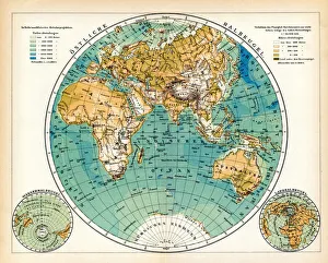 World map of Africa Europe Asia and Australia continent 1898 World map of Africa Europe Asia and Australia continent 1898