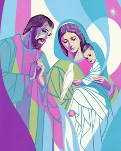Fine Art Storehouse Print: Joseph, Mary, and Jesus