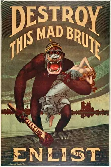 <b class=qtipBold><figcaption>World War I recruitment poster</figcaption></b><br><em>© Photos.com</em> World War I recruitment poster