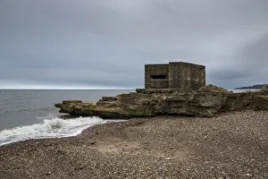 World War II (1939-1945) Gallery: WW2 pillbox at Cornelian bay, Scarborough, North Yorkshire