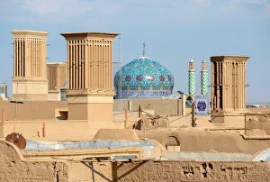 Yazd cityscape with ancient wind towers, Iran Yazd cityscape with ancient wind towers, Iran