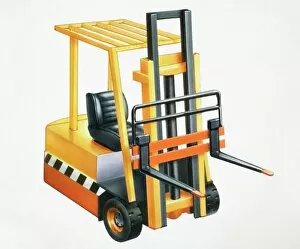Images Dated 17th February 2006: Yellow fork lift truck