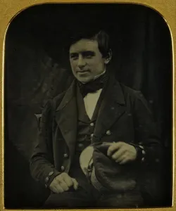 Portrait Print of Seated Edward Couch Holding a Hat