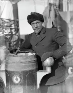 Trans-Antarctic Expedition Prints: Thomas Orde-Lees on deck of Endurance Print