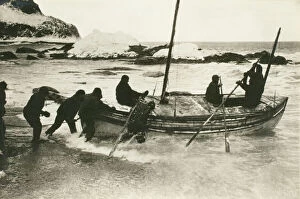 Related Images Collection: The James Caird setting out for South Georgia