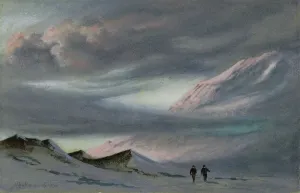 Antarctic Expedition Prints: Mount Erebus Print, Watercolour on Paper