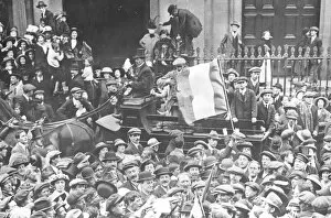 1916 Easter Rebellion in Eire. Prisoners return to Dublin 1917