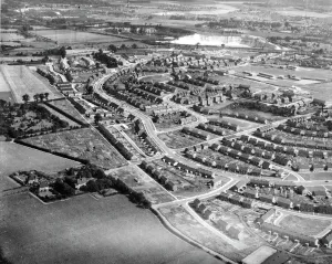 Aerial view of the Joyce Green, Temple Hill Estate, Dartford, Kent. 18 December 1958 Aerial view of the Joyce Green, Temple Hill Estate, Dartford, Kent. 18 December 1958