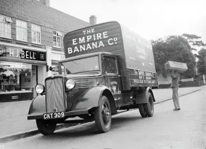 High Street Gallery: A Bedford truck belonging to The Empire Banana Company, the wholesale fruit merchant