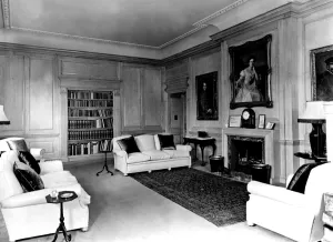 Clarence House The Duke of Edinburghs sitting room. The panelling is of white Canadian maplewood Clarence House The Duke of Edinburghs sitting room. The panelling is of white Canadian maplewood