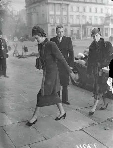 Duchess of Kents winter fashion. The Duchess of Kent, wearing a fur trimmed coat Duchess of Kents winter fashion. The Duchess of Kent, wearing a fur trimmed coat