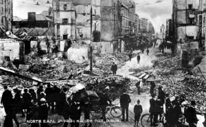 Easter Rebellion 1916 North Earl Street from Nelson Pier, Dublin Topfoto stills Easter Rebellion 1916 North Earl Street from Nelson Pier, Dublin Topfoto stills