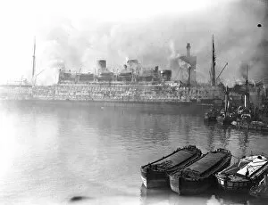 Titanic and Ocean Liners Gallery: The Empire Waveney, fomerly the German Strength Through Joy luxury liner Milwaukee