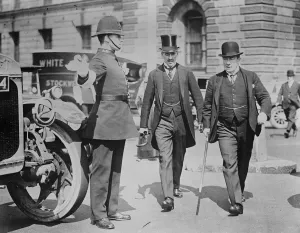The end of Parliament. The Prime Minister and Mr Neville Chamberlain on their way The end of Parliament. The Prime Minister and Mr Neville Chamberlain on their way