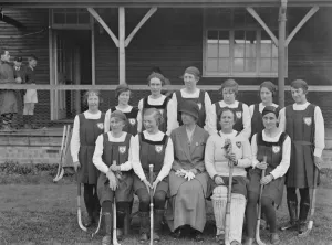 England Ladies Hockey Team for the South Africa tour at Merton Abbey, London. Left England Ladies Hockey Team for the South Africa tour at Merton Abbey, London. Left