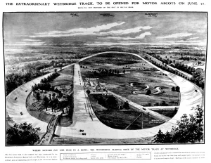 The Extraordinary Weybridge Track to be opened for Motor Ascots on 17 June 1907 The Extraordinary Weybridge Track to be opened for Motor Ascots on 17 June 1907
