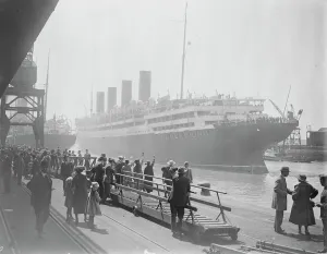 The famous Cunard liner Aquitania leaving Southampton for New York on Saturday The famous Cunard liner Aquitania leaving Southampton for New York on Saturday