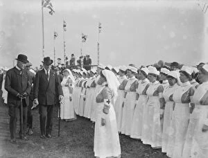 On the Grass of Drumbeg Sir Edward Carson Inspecting the Red Cross Nurses