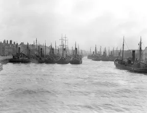 The Herring Fishing fleet moored in harbour at Great Yarmouth, Norfolk, England The Herring Fishing fleet moored in harbour at Great Yarmouth, Norfolk, England