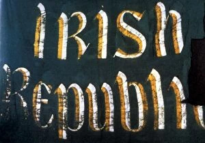 Irish Easter Rising 1916 - one of the banners up on the GPO by rebels - The Easter Rebellion