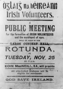 Irish rebel poster appealing for the enrolment of volunteers at a meeting presided Irish rebel poster appealing for the enrolment of volunteers at a meeting presided
