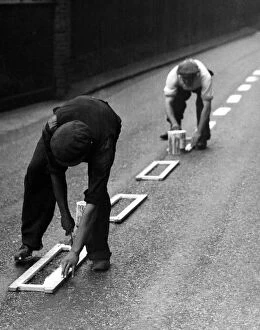 Images Dated 23rd October 2001: Kent authorities have speeded up the traffic marking signs on all secondary roads