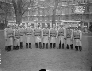 RNLI Prints: Print of 10 lifeboat heroes receiving medals in London