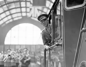 At Kings Cross, Major General Sir Cecil Pereira in the cab of Coldstreamer , the At Kings Cross, Major General Sir Cecil Pereira in the cab of Coldstreamer , the