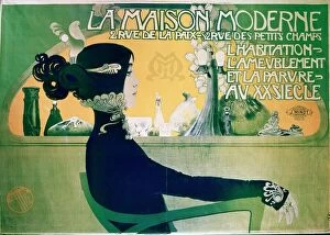 Images Dated 19th February 2006: La Maison Moderne c.1902 (poster) by Manuel Orazi (1898-1934) Location Musee des Arts Decoratifs