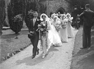 Lawrence and Broughton wedding at Orpington Parish, Kent. 1934