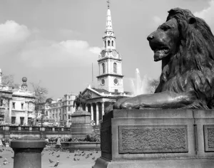 Trafalgar Square Print featuring St Martin-in-the-Fields Church