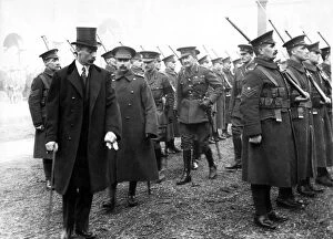 Lord Wimborne, Lord Lieutenant of Ireland, inspecting Troops Dublin Castle Ireland