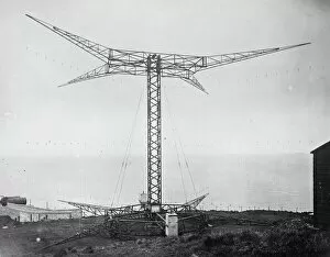 Marconi rotating beam transmitter at Inchkeith, Firth of Forth, Scotland. This