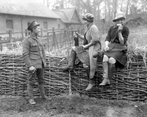 Milkmaids being trained under the National Service Scheme at Epping Forest Milkmaids being trained under the National Service Scheme at Epping Forest