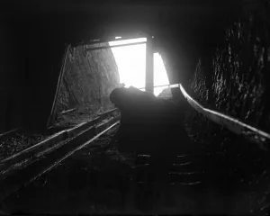 Miss Edna Maude in the Mushroom Tunnel at Corsham, Wiltshire Miss Edna Maude in the Mushroom Tunnel at Corsham, Wiltshire