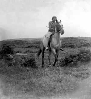 Images Dated 31st May 2001: Miss Robins (riding). 1933
