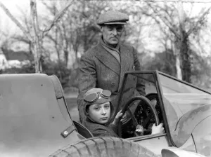 Donald Campbell Prints: Sir Malcolm Campbell Print with Son in Bluebird Cockpit 1933