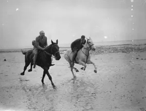 Mr Hore Belisha spends his holiday on horseback away from transport problems. Mr Mr Hore Belisha spends his holiday on horseback away from transport problems. Mr