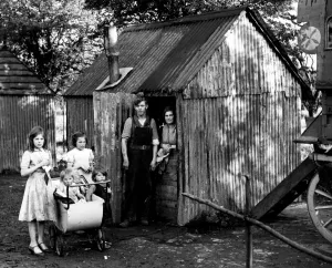 This is Mr Philip Rye, his wife and five of his six children, who have lived in the This is Mr Philip Rye, his wife and five of his six children, who have lived in the