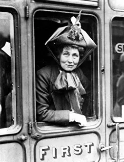 Images Dated 24th August 2015: Mrs (Emily) Emmeline Pankhurst, English suffragette